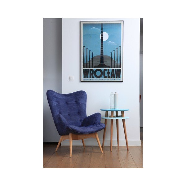 Tavolino turchese chiaro UFO, Ø 45 cm - Ragaba-image-1