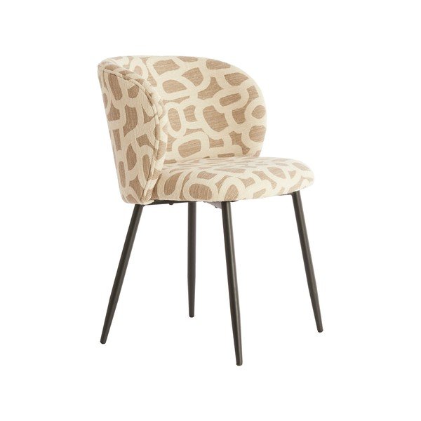 Sedia da pranzo beige/grigio tortora imbottito Elyna – Light & Living