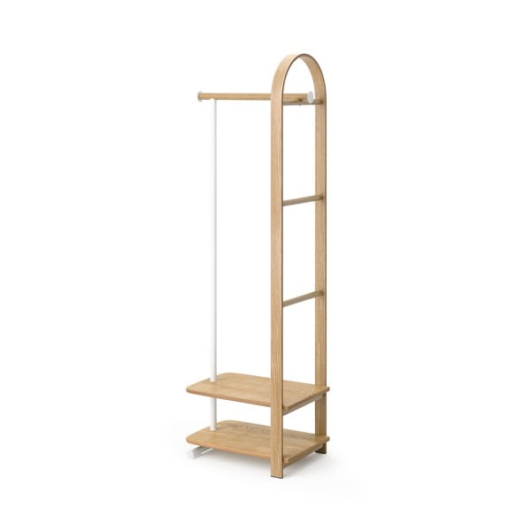 Set di mobili da ingresso di colore naturale in frassino massiccio 37x167x54 cm Bellwood – Umbra-image-3