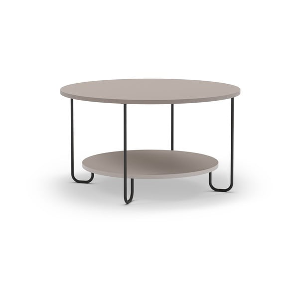 Tavolino rotondo grigio ø 80 cm Tonka - Marckeric-image-2