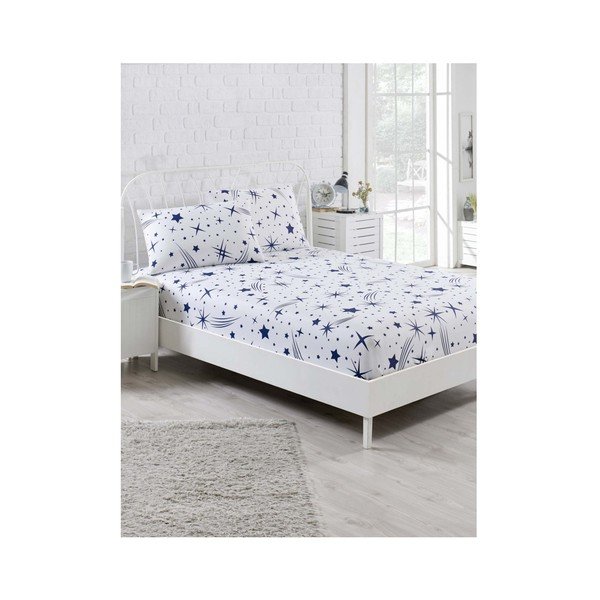 Set di lenzuola elastiche e 2 federe per letto singolo Clementino Caluga, 160 x 200 cm Halley - Mijolnir