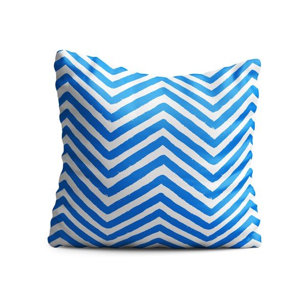 Dětský polštář OYO Kids Blue Zig Zag, 40 x 40 cm