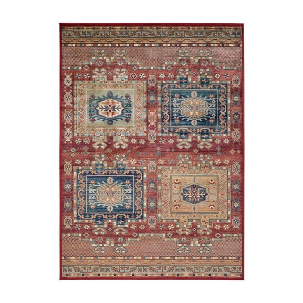 Tappeto in viscosa rossa , 120 x 170 cm Ornament - Universal