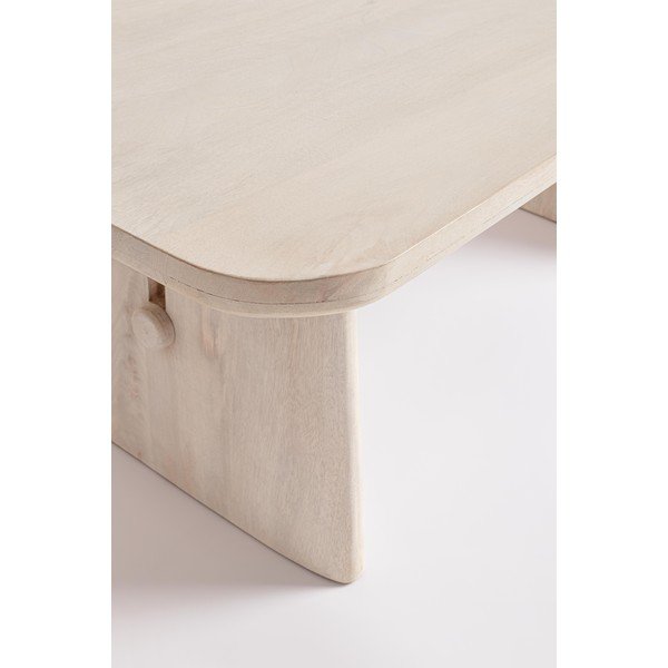 Tavolino da salotto colore naturale chiaro in mango massiccio 60x110 cm Elisheva – Bizzotto-image-3