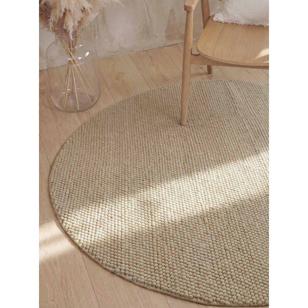 Tappeto rotondo di colore naturale in lana tessuto a mano ø 200 cm Richmond Diana – Ted Baker-image-1