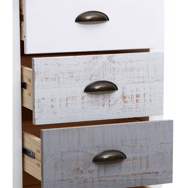 Comodino bianco e grigio Romantica - Marckeric-image-1