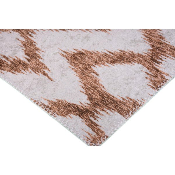 Tappeto lavabile bianco/arancio 80x200 cm - Vitaus-image-2