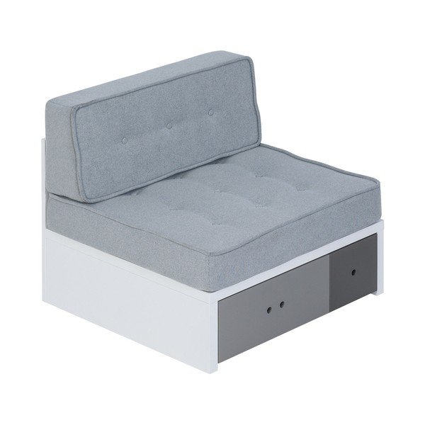 Cuscino di seduta grigio-blu per divano modulare Custom - Vox-image-4