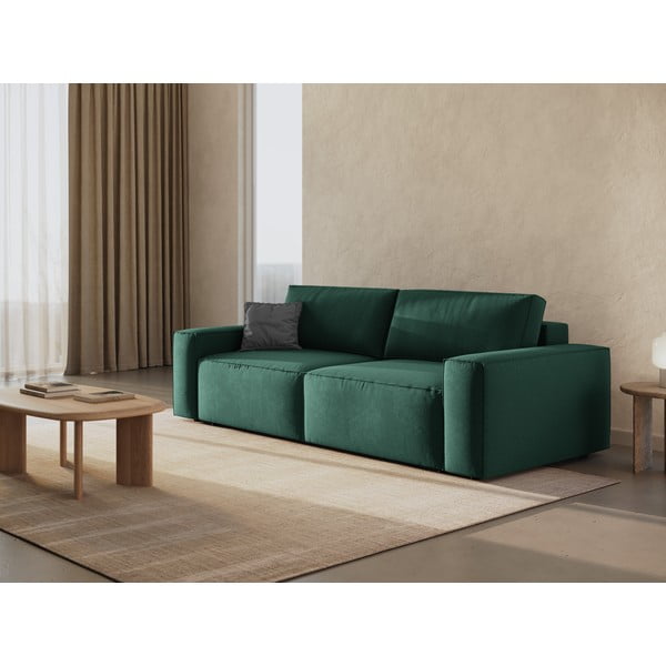 Divano letto verde 247 cm Jodie - Micadoni Home-image-1