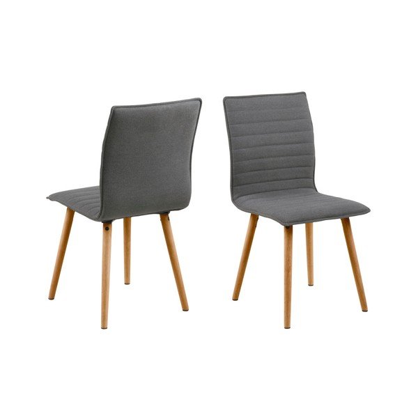 Set di 2 sedie da pranzo grigio chiaro Karla - Actona