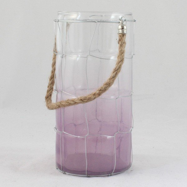Skleněný svícen Purplish