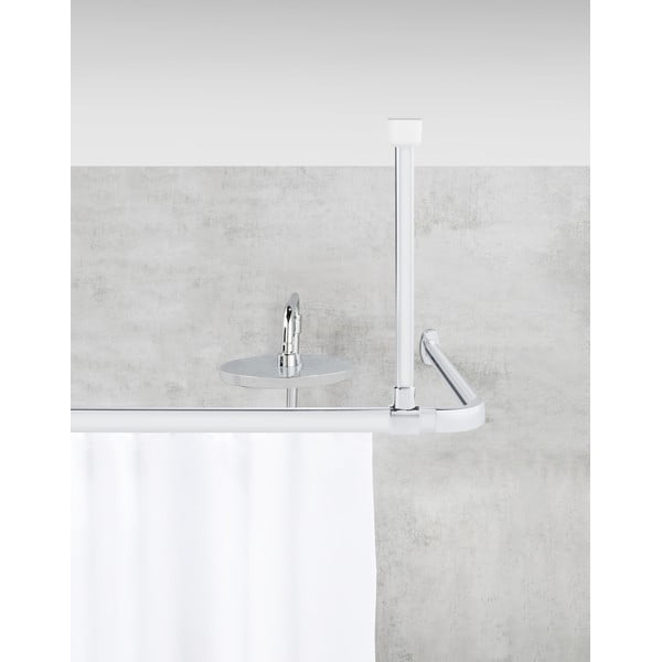 Supporto a soffitto per tenda da doccia in argento lucido Era - Wenko-image-1