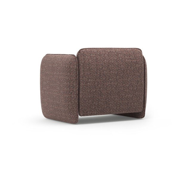 Poltrona marrone con rivestimento in ciniglia Georgia – Micadoni -image-3