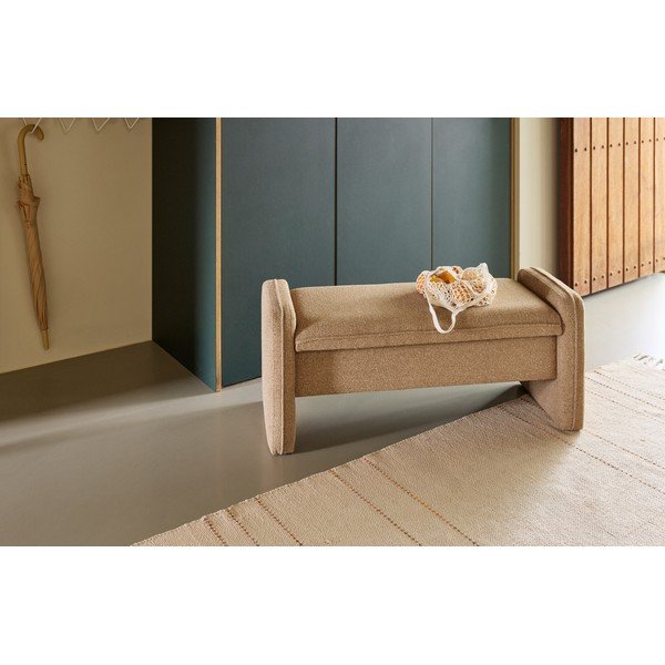 Panchina beige in imbottito Well – Hübsch-image-2