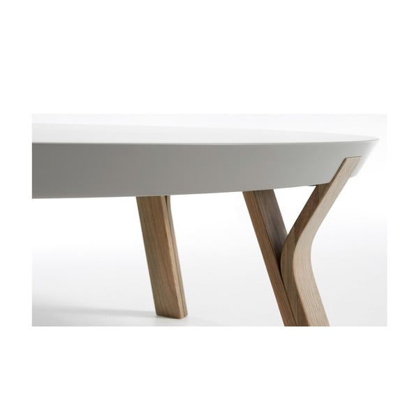 Tavolino grigio chiaro , Ø 90 cm Solid - Kave Home-image-1