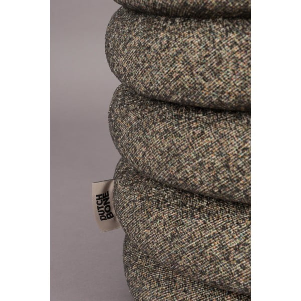 Poggiapiedi marrone con rivestimento in bouclé Fern – Dutchbone-image-2