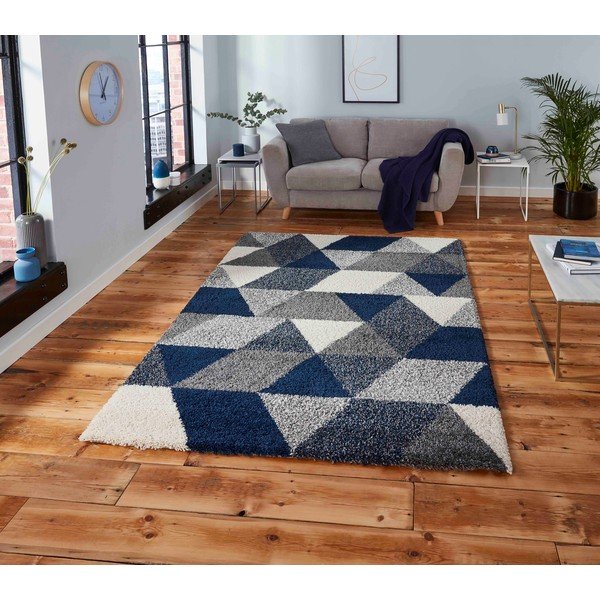 Tappeto Royal Nomadic Angles grigio-blu, 160 x 220 cm - Think Rugs-image-1
