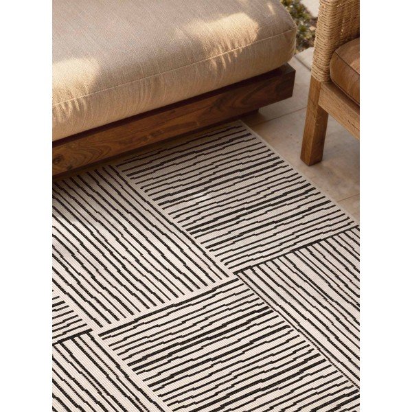 Tappeto da interno/esterno nero/color crema 160x230 cm Haringey Nightingale – Ted Baker-image-2