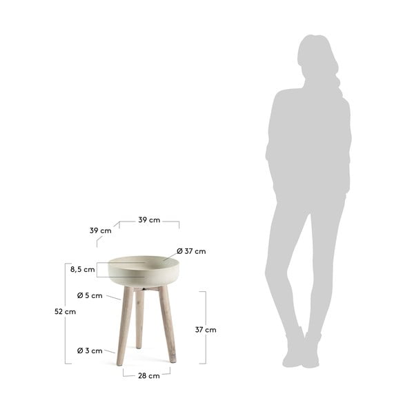 Šedý stojan na květiny La Forma Stahl, Ø 39 cm-image-4