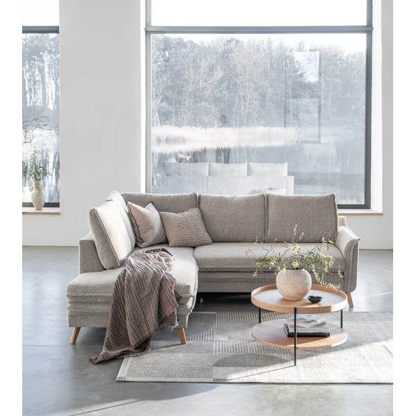 Divano letto angolare beige (angolo sinistro) Charming Charlie - Miuform-image-4