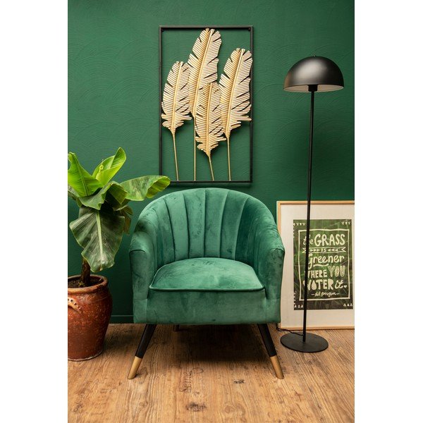Poltrona in velluto verde scuro Royal - Leitmotiv-image-1
