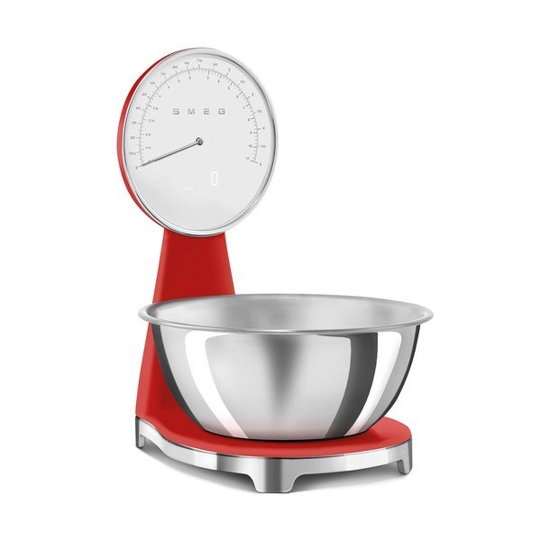 Bilancia da cucina digitale rossa in plastica – SMEG