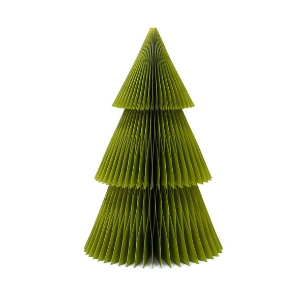 Ornamento per albero di Natale in carta verde scintillante, altezza 22,5 cm - Only Natural
