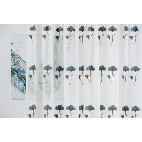 Tenda sottile bianca/blu 140x260 cm Elba – Mendola Fabrics-image-1