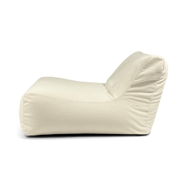 Puof a sacco color crema con rivestimento in bouclé Sofa Lounge – SLOWDOWN-image-3