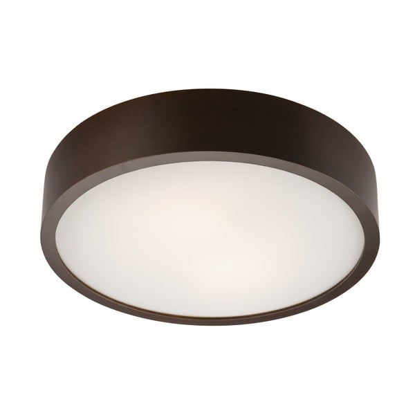 Lampada da soffitto marrone scuro con paralume in vetro ø 37 cm Eveline - LAMKUR