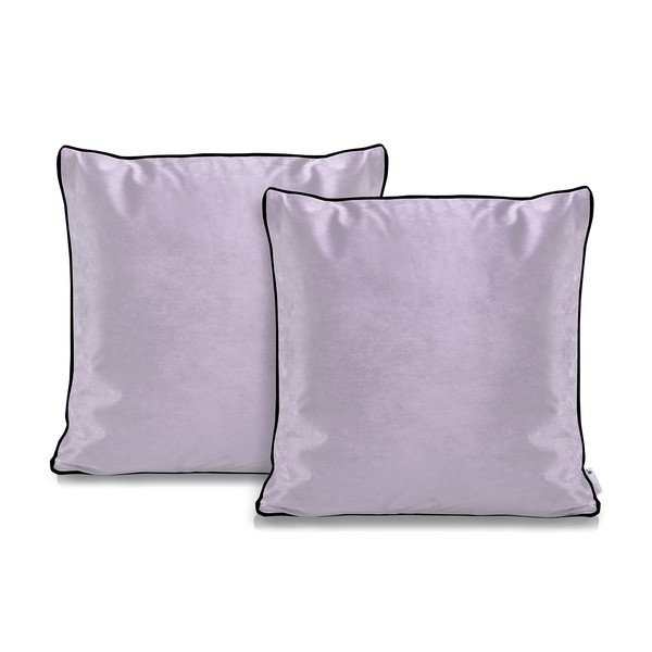 Set di 2 federe in velluto viola chiaro Lilla, 45 x 45 cm Rima - DecoKing-image-1