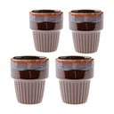Tazzine in set per espresso marroni in ceramica 4 pz 100 ml Tone – Dakls