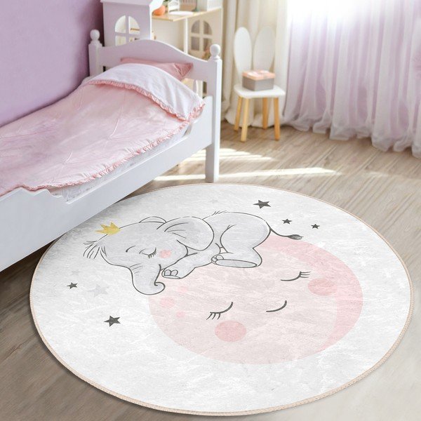 Tappeto bianco per bambini ø 120 cm Comfort - Mila Home-image-2