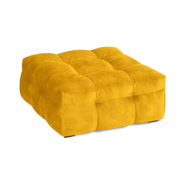 Pouf in velluto giallo Vesta - Windsor & Co Sofas-image-4