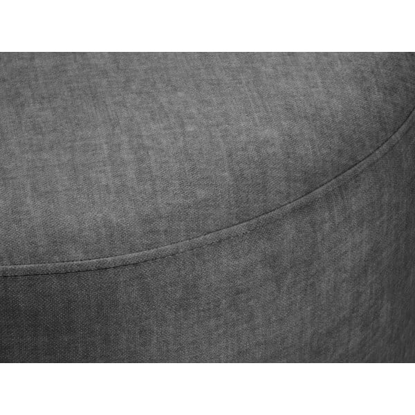 Pouf in velluto grigio , ø 68 cm Debbie - Mazzini Sofas-image-1