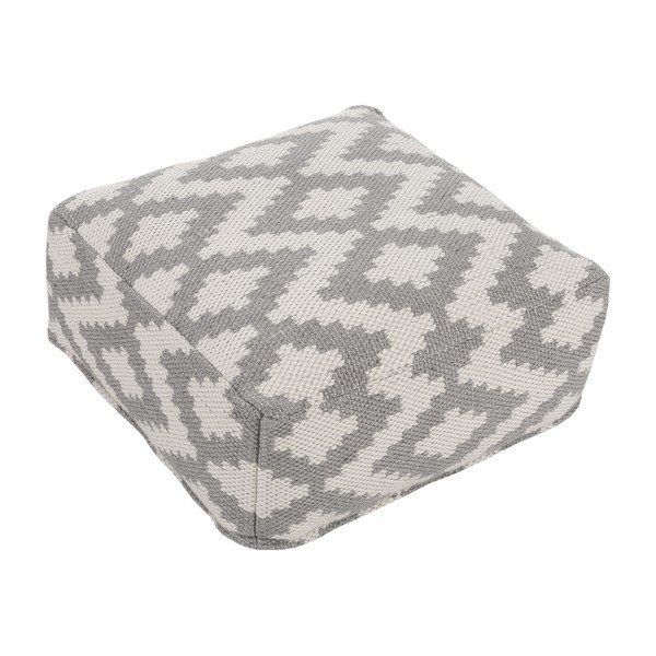Pouf da salotto grigio e beige Kalaidu Napua - Westwing Collection-image-1