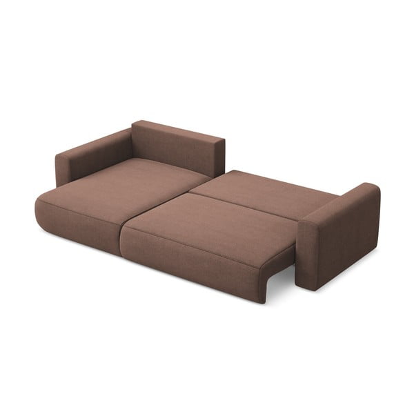 Divano angolare rosa allungabile/con contenitore (con penisola a sinistra/con chaise lounge) Kapua – Makamii-image-4