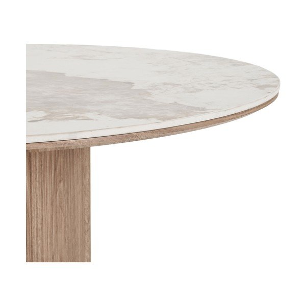 Tavolo da pranzo con piano effetto marmo 100x210 cm Athens – House Nordic-image-3