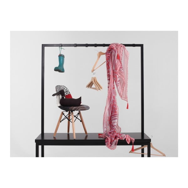 Appendiabiti nero con panca nera, larghezza 120 cm Next - CustomForm-image-1