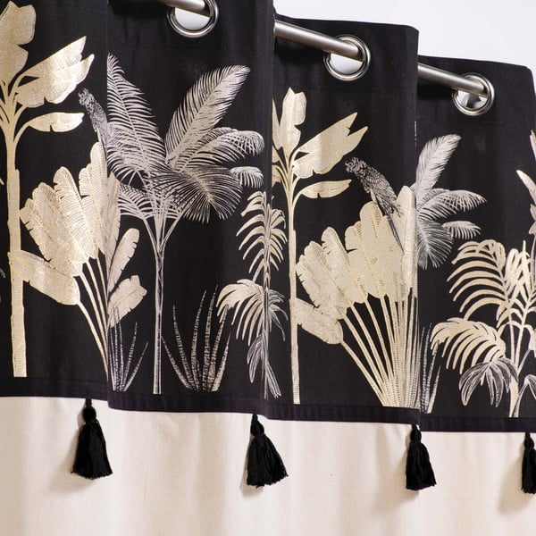 Tenda nera e beige 140x240 cm Karaba - douceur d'intérieur-image-1