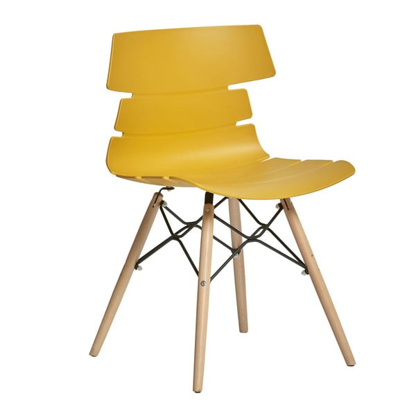 Set di 4 sedie da pranzo gialle Iris - Marckeric-image-2