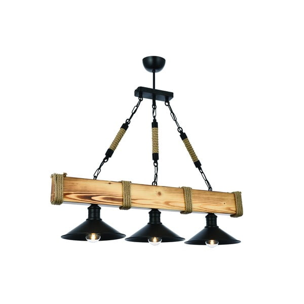 Lampadario marrone chiaro con paralume in metallo Kütük Yanık – Opviq lights-image-3