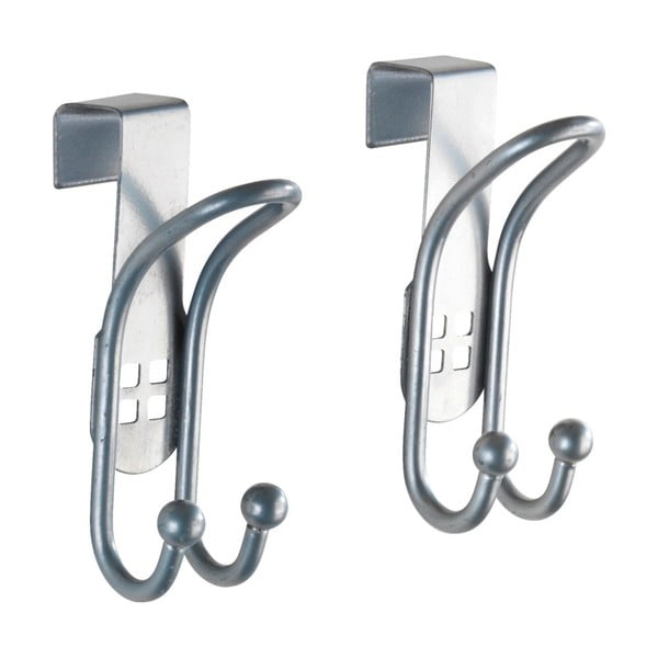 Set di 2 ganci per porte in argento Gancio per porta - Wenko-image-1