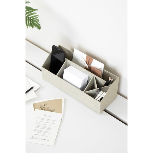 Organizer in cartone per cancelleria Elisa Canvas Paper Laminate – Bigso-image-1