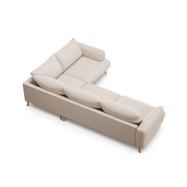 Divano angolare beige (con penisola a destra/con chaise lounge) Naomi – Micadoni -image-3
