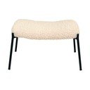 Poggiapiedi color crema con rivestimento in pelliccia sintetica Glasgow – House Nordic