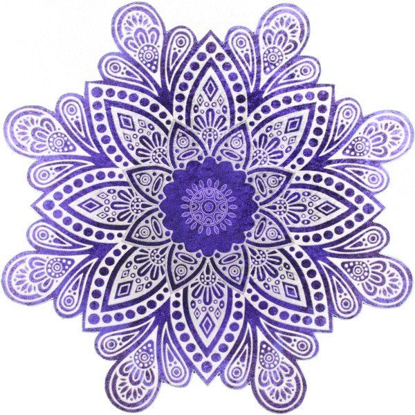 Tappeto Lassica Azul, ⌀ 80 cm - Vitaus-image-1