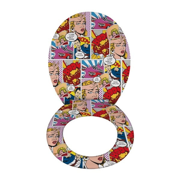 Sedile per WC a chiusura facilitata Pop Art, 45 x 37,5 cm Pop-Art - Wenko-image-2