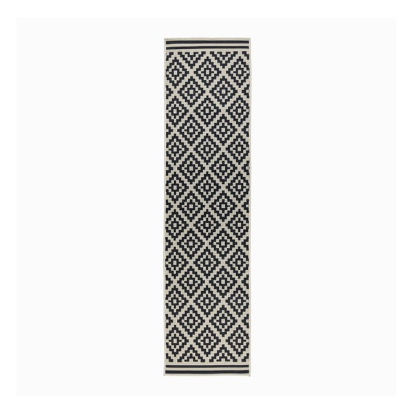 Tappeto nero/beige per esterni 66x230 cm Moretti - Flair Rugs