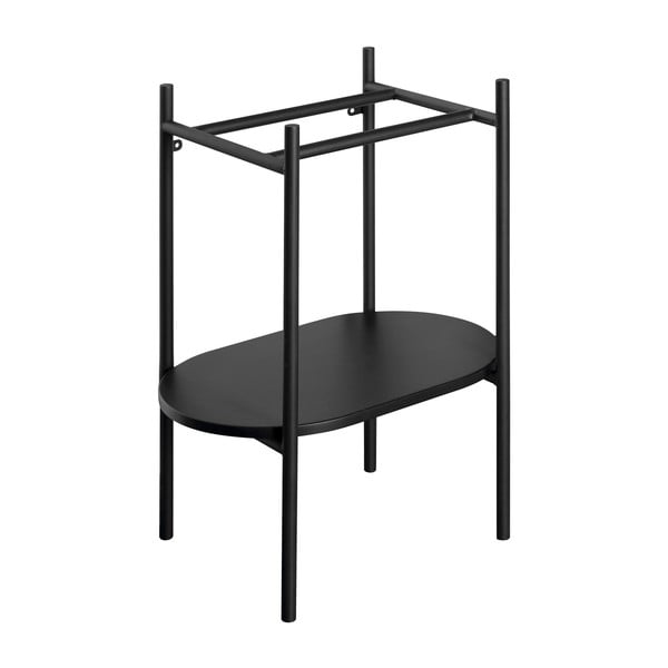 Scaffale da sotto lavabo nero in metallo 40x82 cm Puno – Sapho